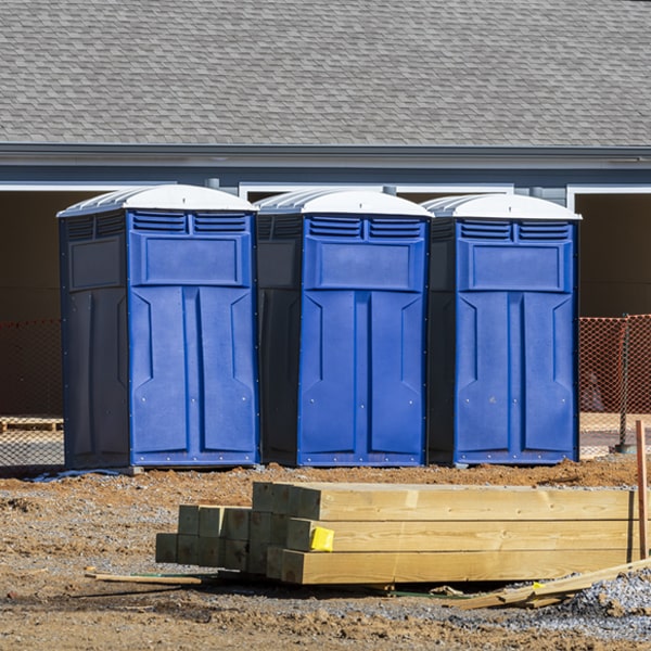 what is the expected delivery and pickup timeframe for the portable toilets in Glidden